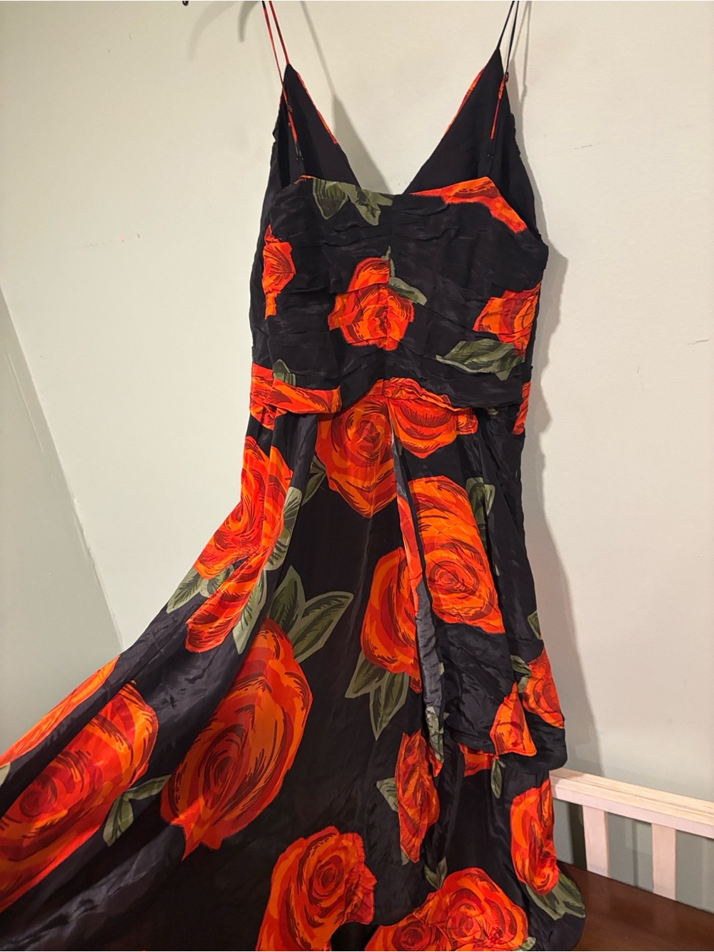FARM Rio Black & Vivid Orange Floral Dress with Rosette - Picture 6 of 12